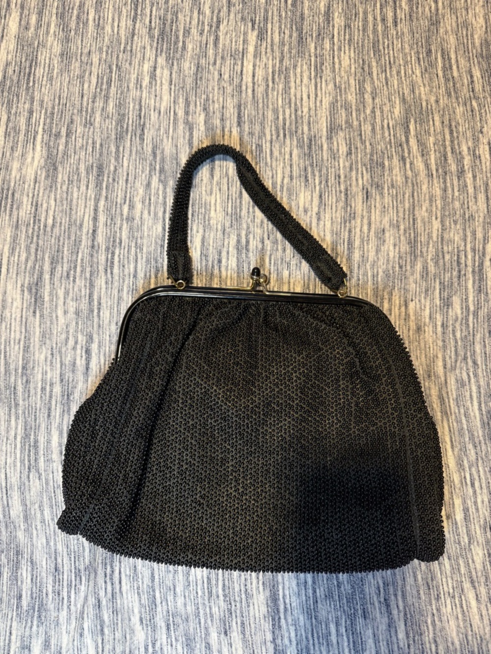 Black Evening Mesh Handbag